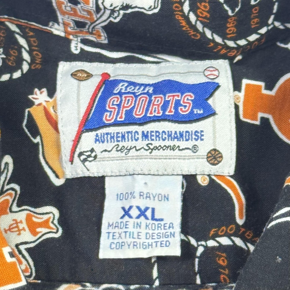 Reyn Spooner Texas‎ Longhorns Shirt Mens 2XL Black NCAA Baseball Rayon Aloha - Picture 5 of 10